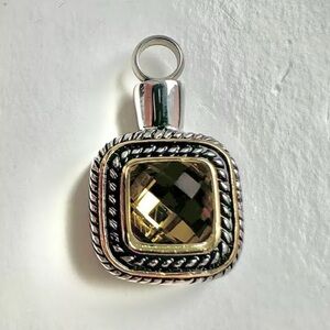 Glistening Yellow Gemstone Urn Keepsake Pendant
